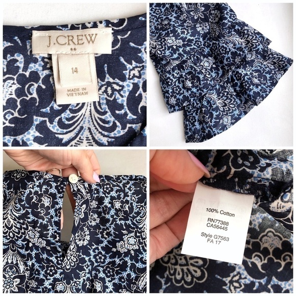 J. Crew Double Ruffle Sleeve Top - Picture 8 of 8